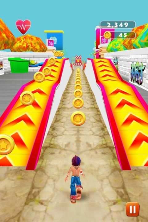 Funny Rock Girl Run screenshot 1