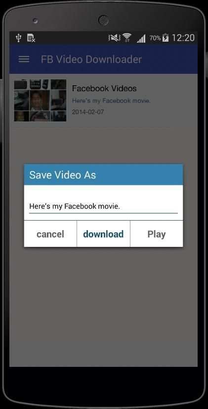 Video Downloader From Facebook screenshot 2