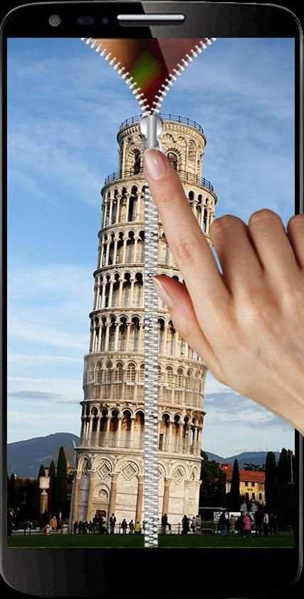 Pisa Tower Zipper Screen Lock screenshot 7