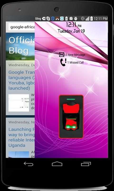 Finger Screen Lock Simulator screenshot 1