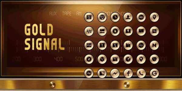 Gold Signal Launcher theme screenshot 4