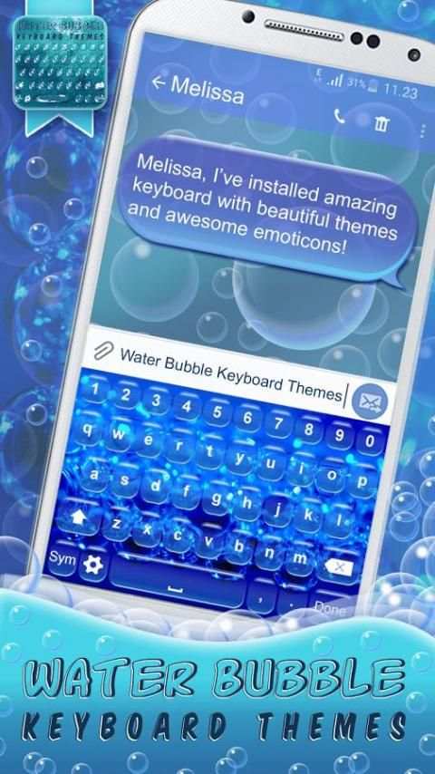 Water Bubble Keyboard Themes screenshot 5