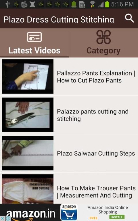 Plazo pajami ki cutting hot sale