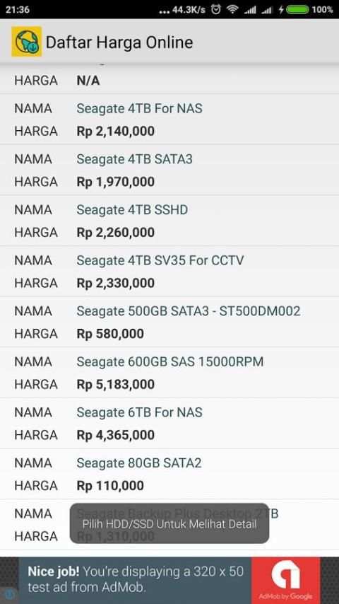 Harga HDD & SSD 2016 screenshot 2