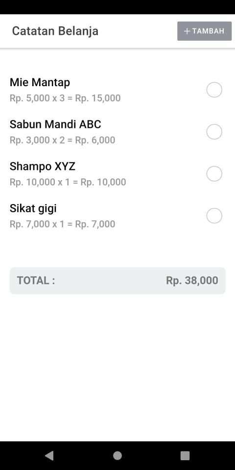 Catatan Belanja screenshot 2