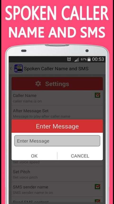 Spoken Caller Name and SMS screenshot 1
