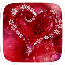 Red rose heart theme icon