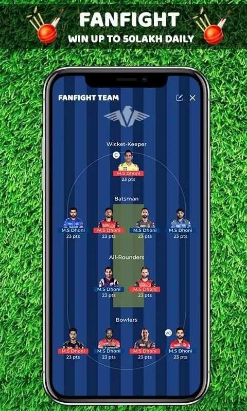 FanFightFantasy - FantasyCricket Tips for FanFight स्क्रीनशॉट 1