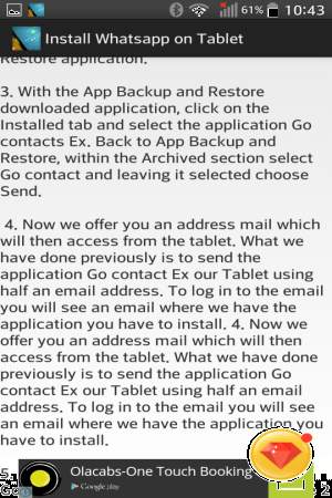 Install Whatsapp On tablet screenshot 2