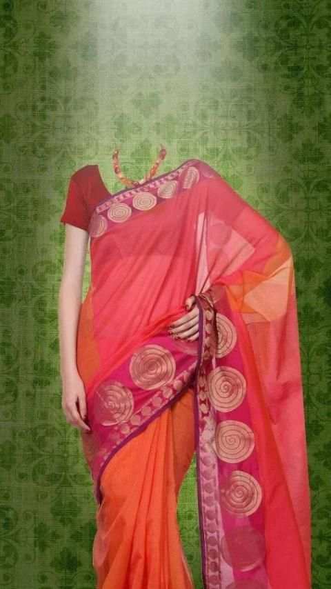 Woman Saree Photo Montage 3 تصوير الشاشة