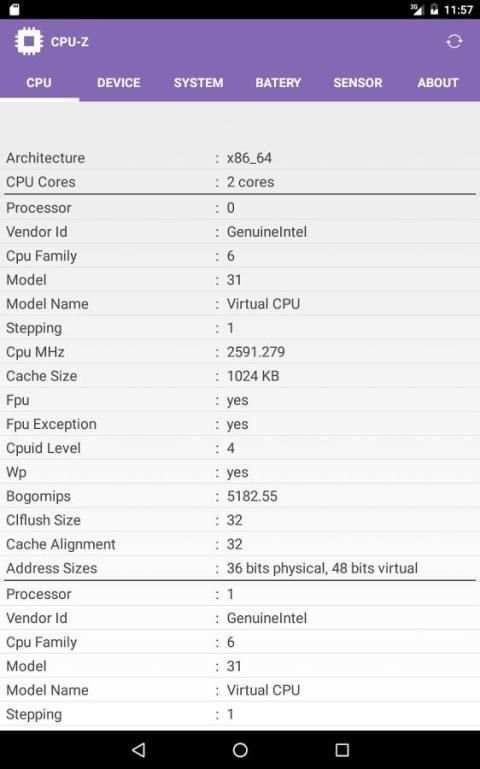 CPU-Z 3 تصوير الشاشة