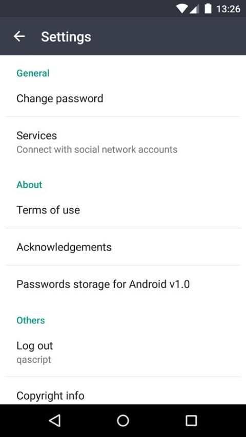 Passwords Storage 1 تصوير الشاشة