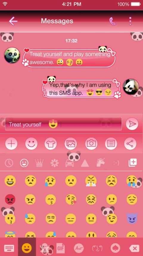Keyboard Panda Pink screenshot 6
