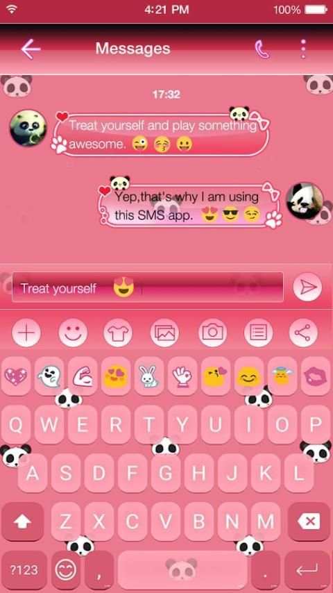 Keyboard Panda Pink screenshot 7