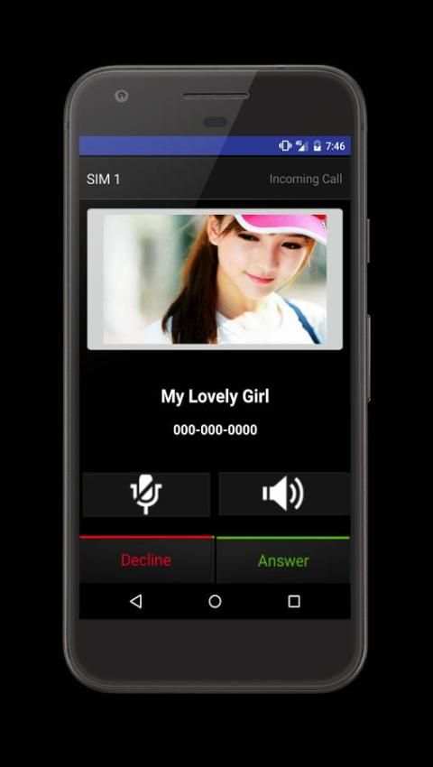 Cute Girl Fake Call App Free скриншот 1