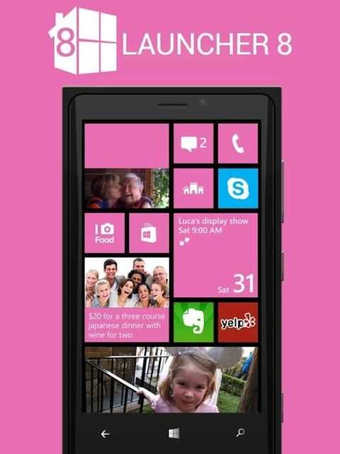 WP 8 Metro Launcher 2 تصوير الشاشة