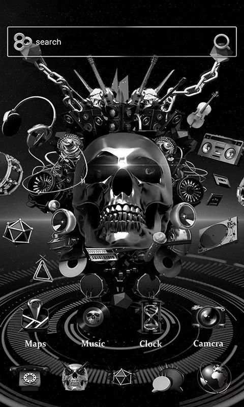 DEATH METAL GO Launcher Theme 3 تصوير الشاشة
