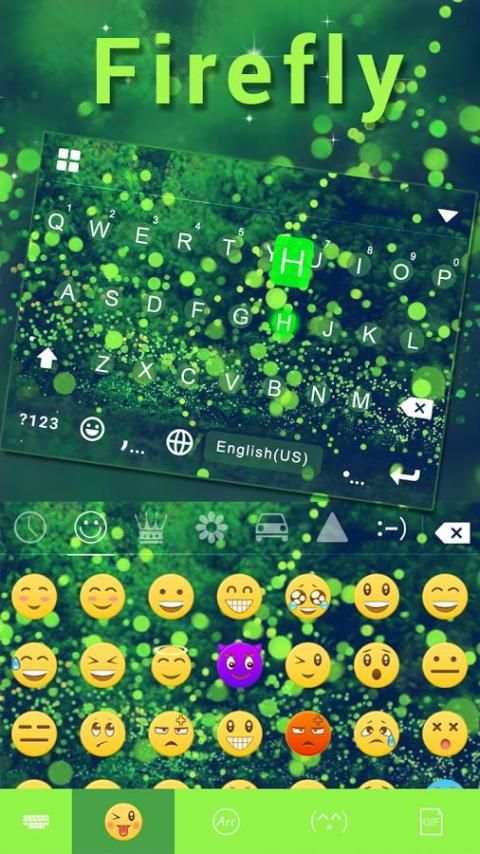 Firefly Emoji Keyboard Theme स्क्रीनशॉट 1