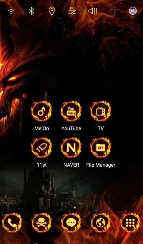 Fire Diablo Launcher theme 3 تصوير الشاشة
