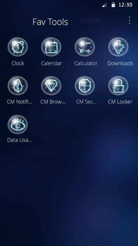 sky tema biru screenshot 1