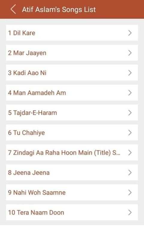Hit Atif Aslam's Songs Lyrics screenshot 8