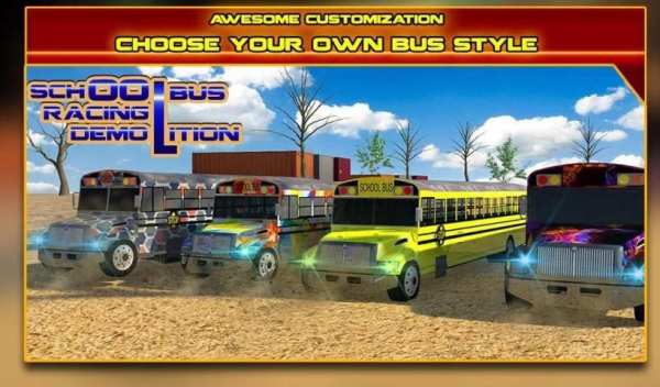 School Bus Racing: Demolition स्क्रीनशॉट 1