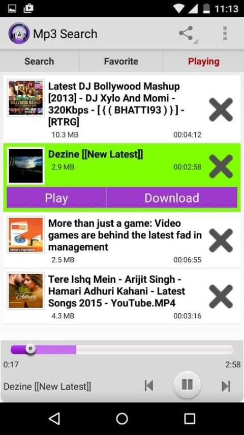 MP3 Download and Play 3 تصوير الشاشة