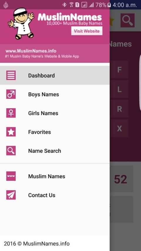 Muslim Names With Meanings 1 تصوير الشاشة