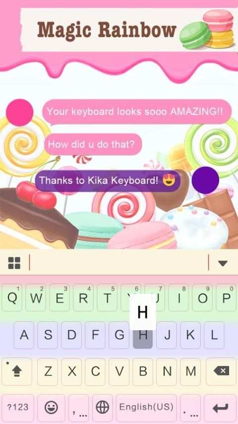 Magic Rainbow Keyboard Theme 3 تصوير الشاشة