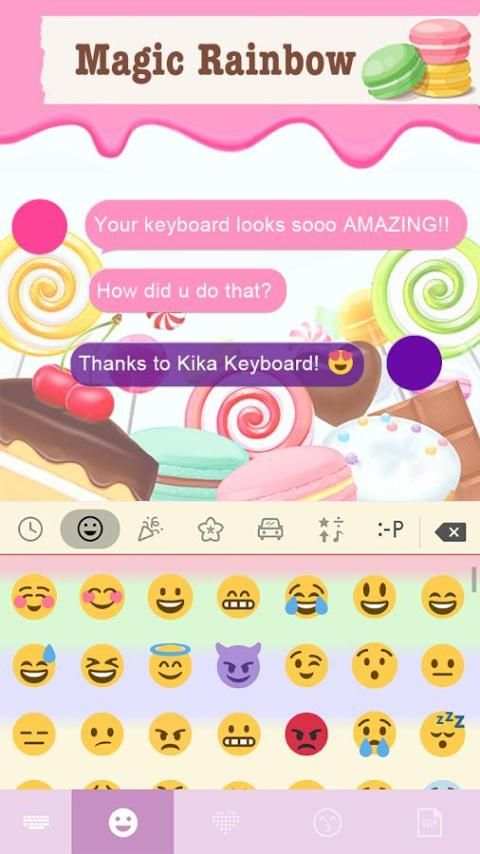 Magic Rainbow Keyboard Theme 2 تصوير الشاشة