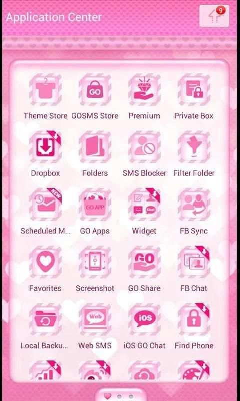 ♥ Cute Birds Love Theme SMS ♥ screenshot 2