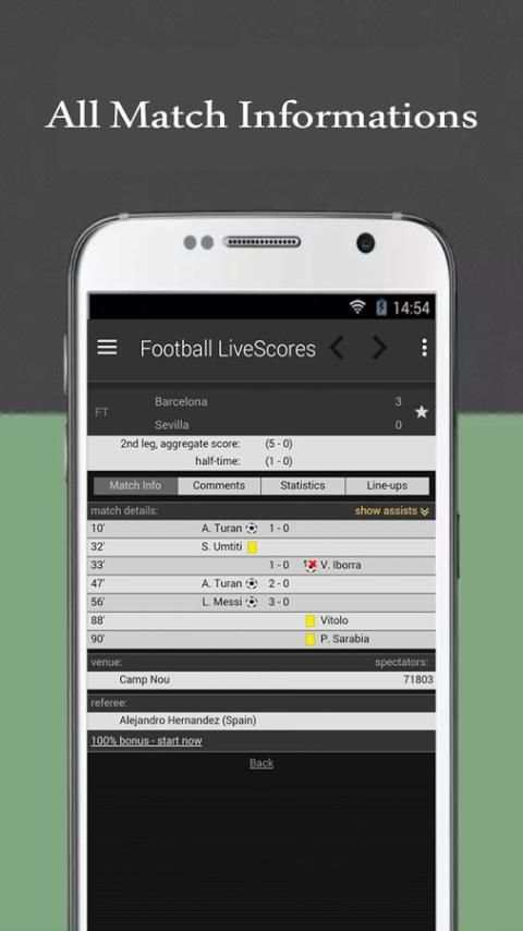 365 LiveScores Football скриншот 2