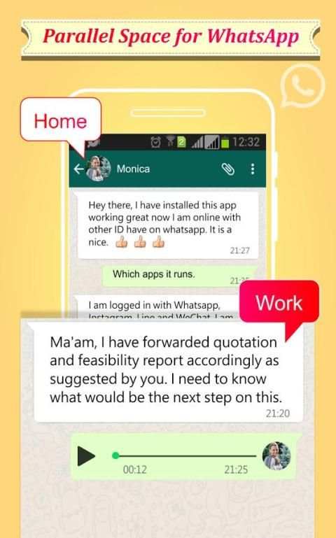 Parallel Space For WhatsApp स्क्रीनशॉट 3