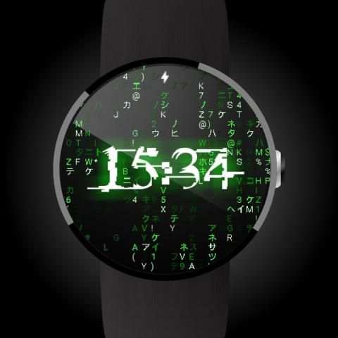 Matrix face for Android Wear 2 تصوير الشاشة