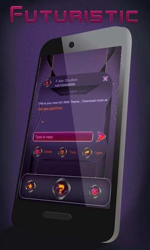 Futuristic GO SMS screenshot 5