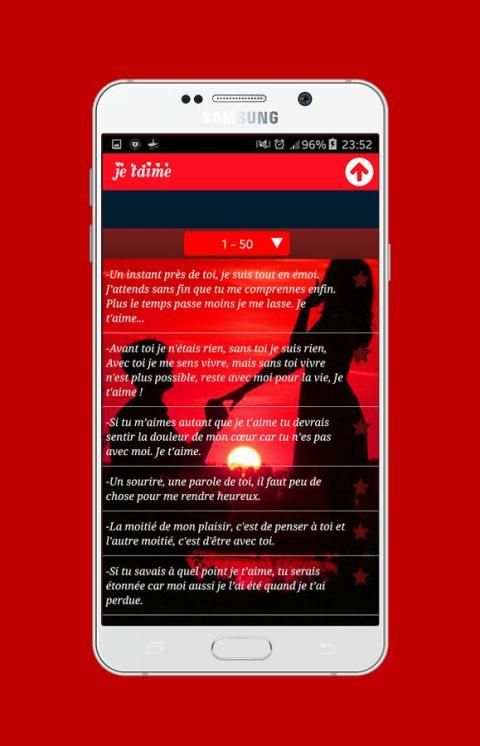 SMS D'amour & Romantique screenshot 3