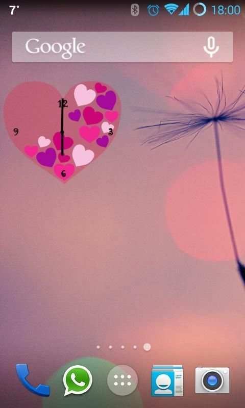 Pink Love Heart Clock Widget screenshot 6