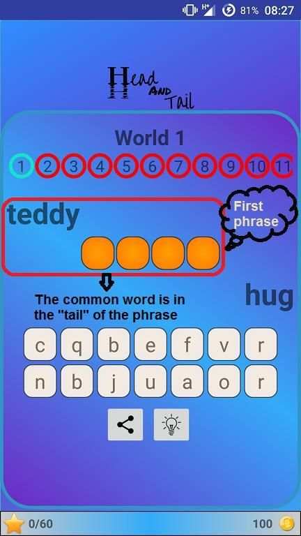 Head & Tail Word Game screenshot 4