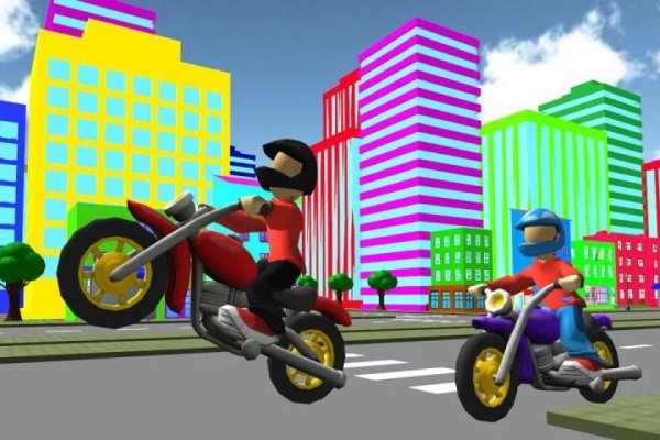 Super Cartoon Bike Racing 3D स्क्रीनशॉट 2
