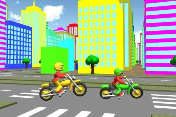 Super Cartoon Bike Racing 3D स्क्रीनशॉट 1