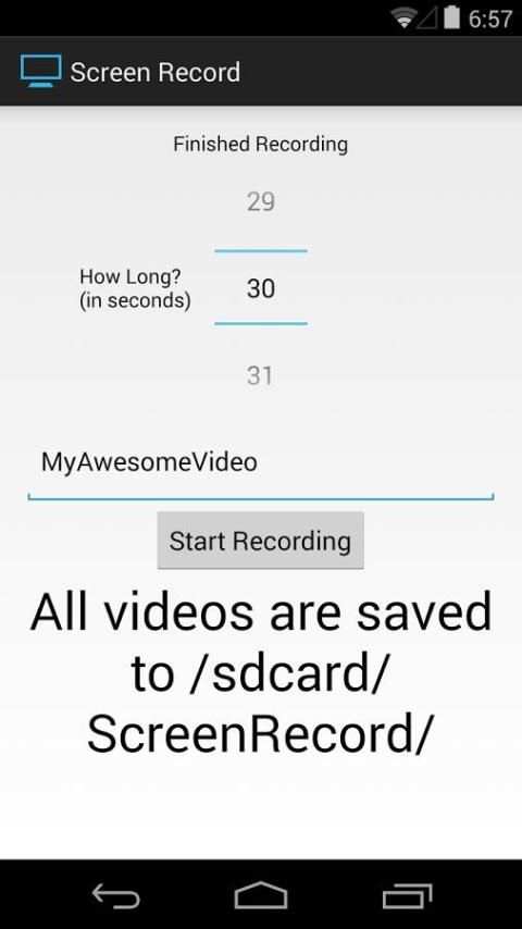 Screen Record (for KitKat+) स्क्रीनशॉट 1