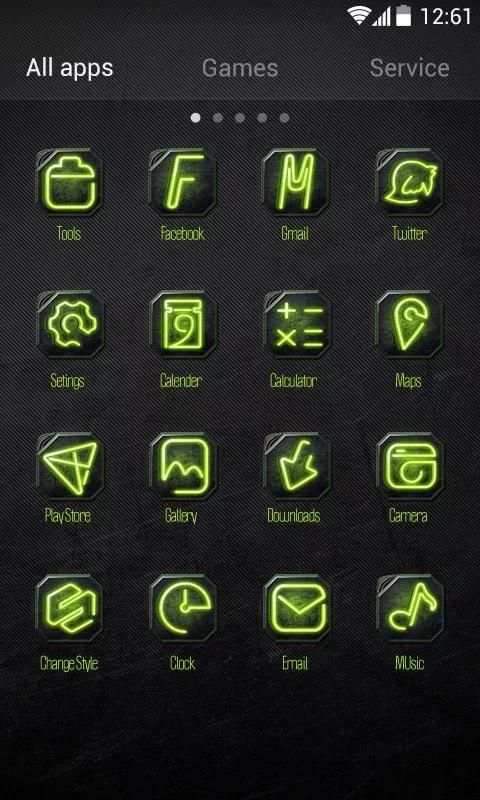 Neon Glow GO Launcher Theme screenshot 3