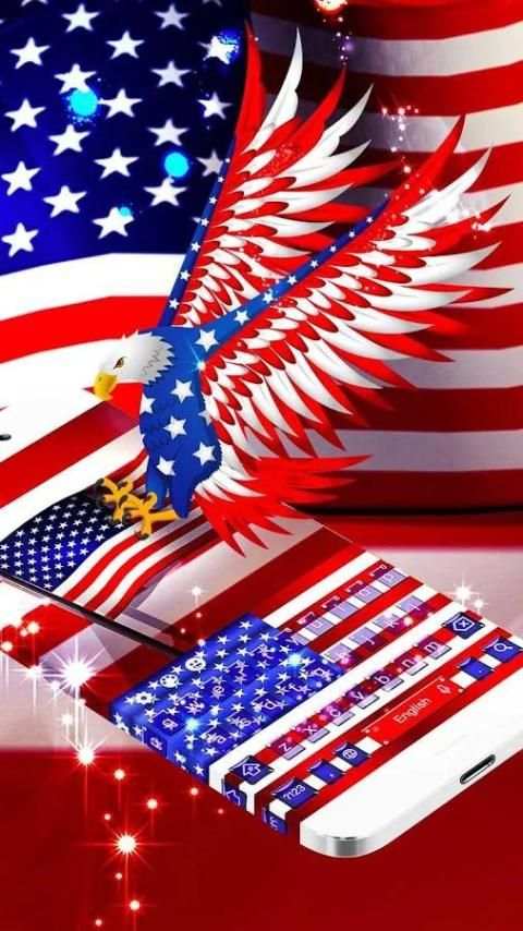 American Flag Emoji Keyboard screenshot 1