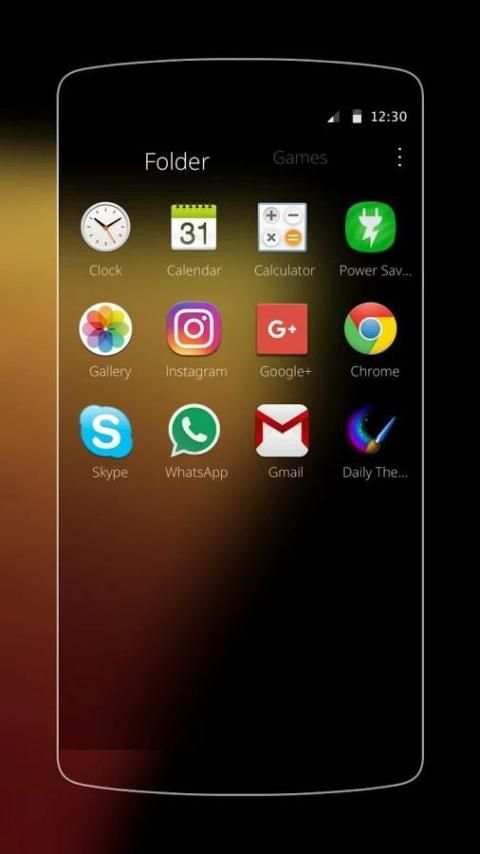 Золото Note 7 Theme скриншот 3