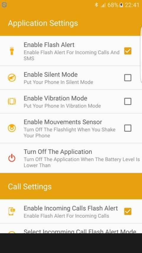 Flashlight Alerts on Call, SMS 3 تصوير الشاشة