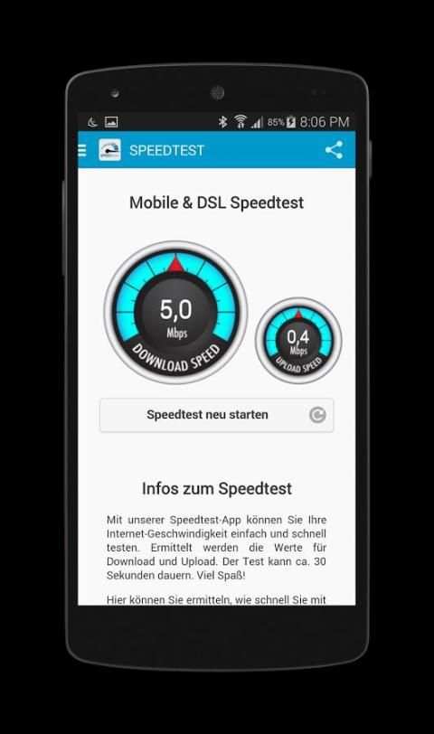 Mobile WIFI & DSL Speedtest 2 تصوير الشاشة