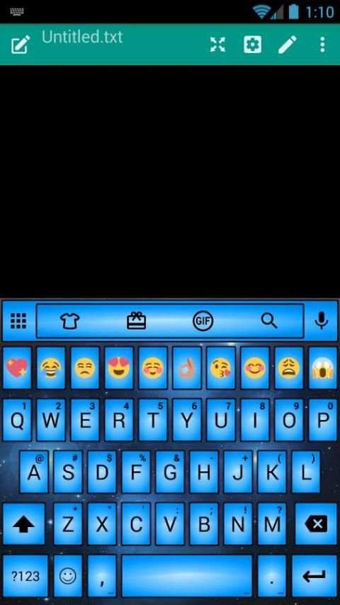 Led Blue Emoji Keyboard screenshot 6