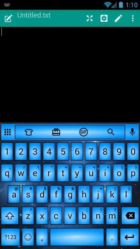 Led Blue Emoji Keyboard screenshot 5