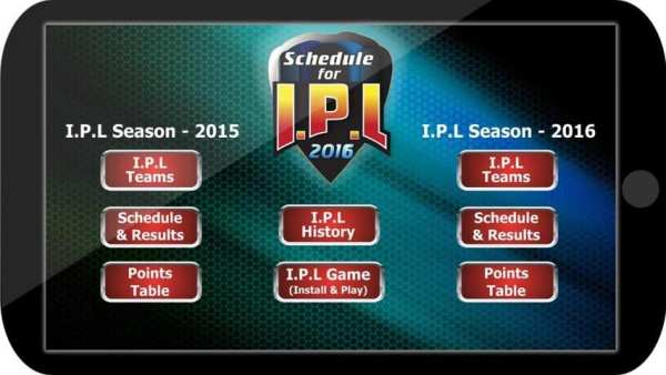 Schedule for IPL 2016 स्क्रीनशॉट 15