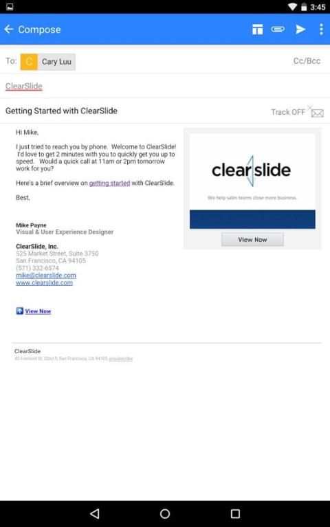 ClearSlide Mail screenshot 4